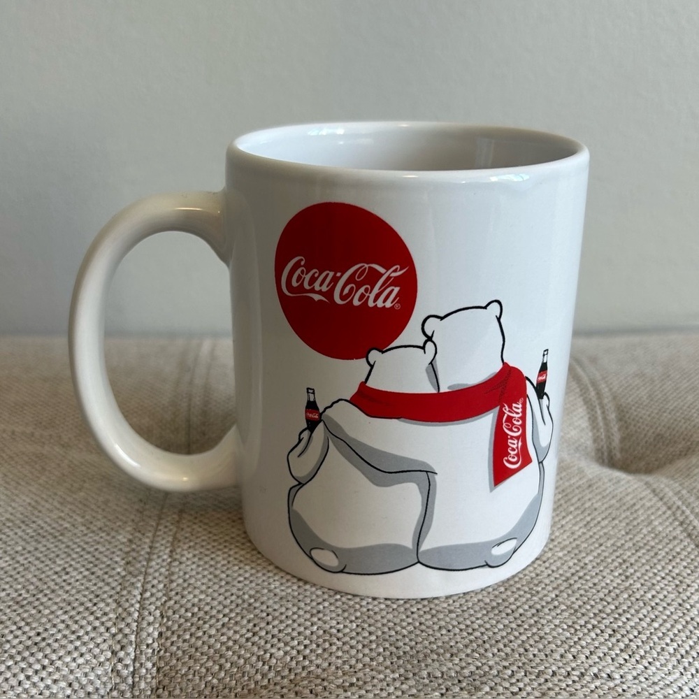 Vintage Coca Cola Polar Bears Ceramic Coffee Mug Enjoy Coca Cola
